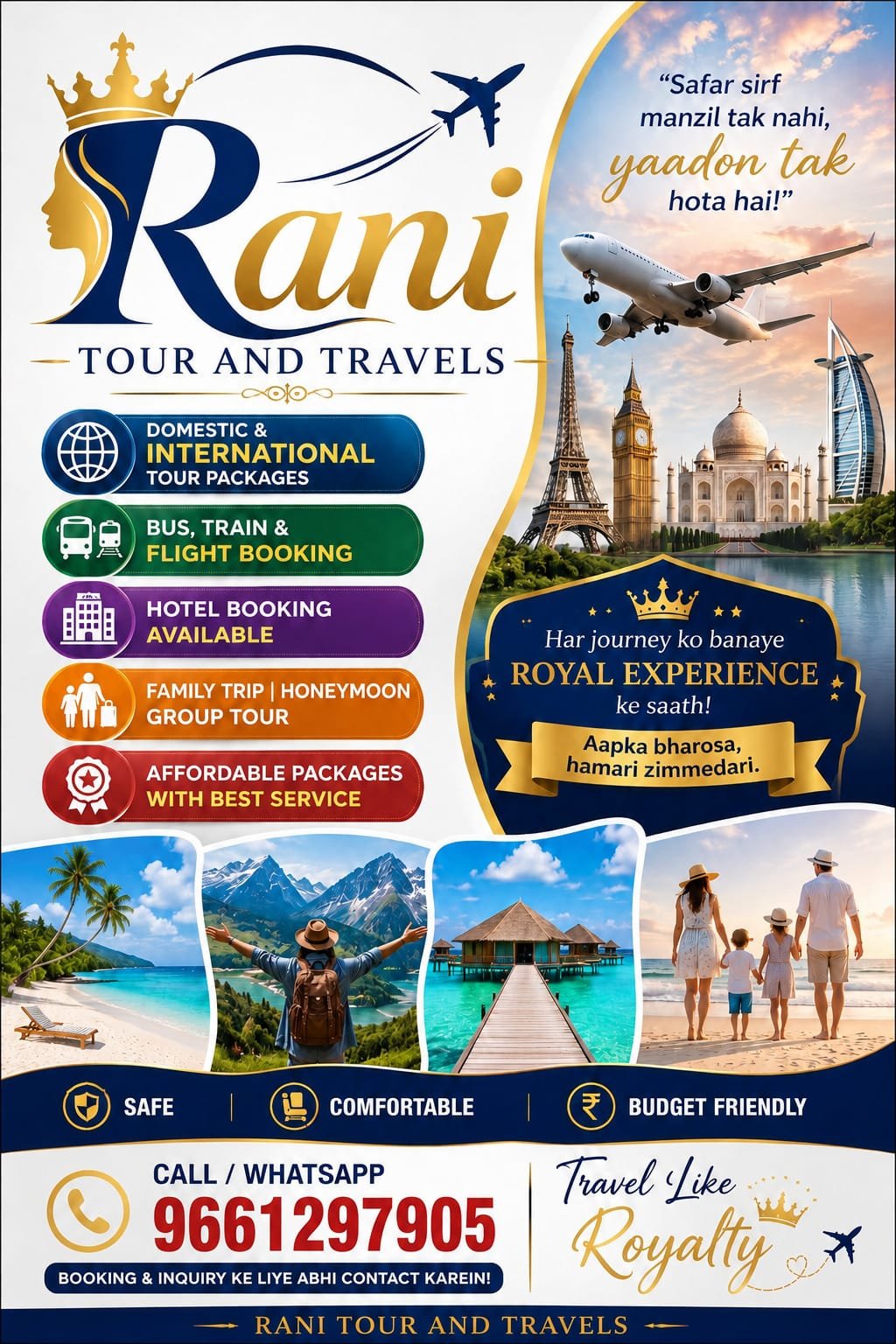 Rani Tour and Travels fleet vehicle and team